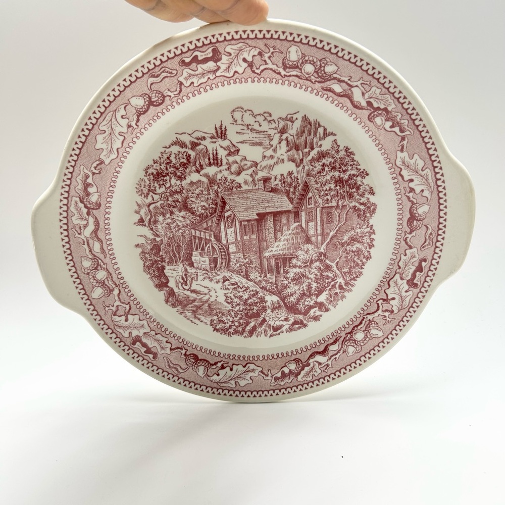Royal - Vintage ironstone “Memory Lane” Pink plate.
